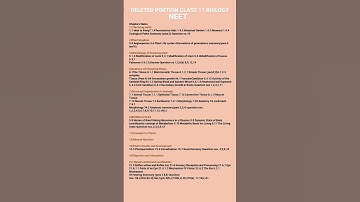 deleted syllabus neet class 11 biology #like #neet2024#biology #class11biology#subscribe #goneviral