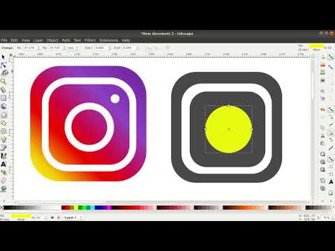 Instagram Logo Design Using Inkscape - (LOGO DESIGN)