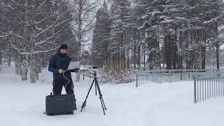 Lidar setup in snow (4 minutes setup time without editing)