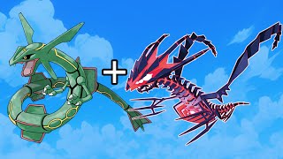 What if Rayquaza Eternatus Pokemon Evolution | Drawing Pokemon Fusion | Cartoon Art