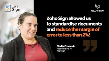 Wild Vision uses Zoho Sign to turn messy contract processes into automated flows