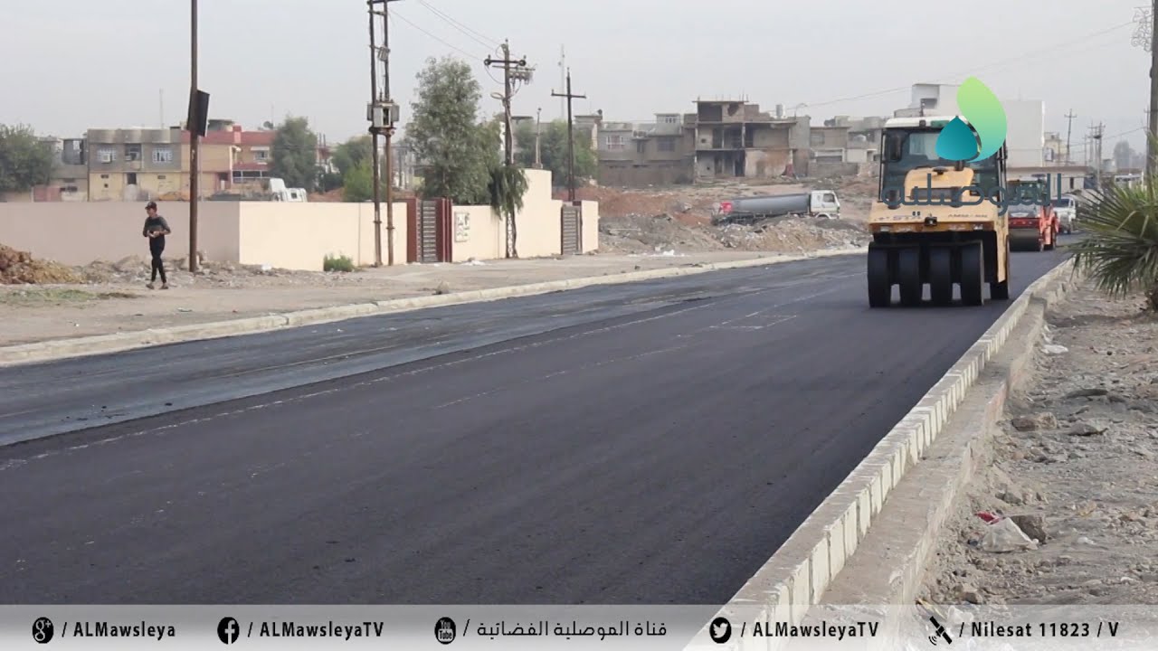 الموصلية تواكب سير العمل في مشروع اكساء حي التحرير بأيسر الموصل
