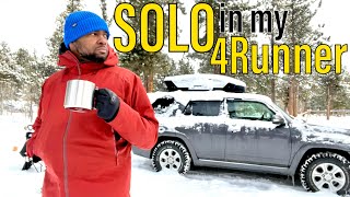 Solo Car Camping in 4Runner |  Colorado Winter Freezing Temps!