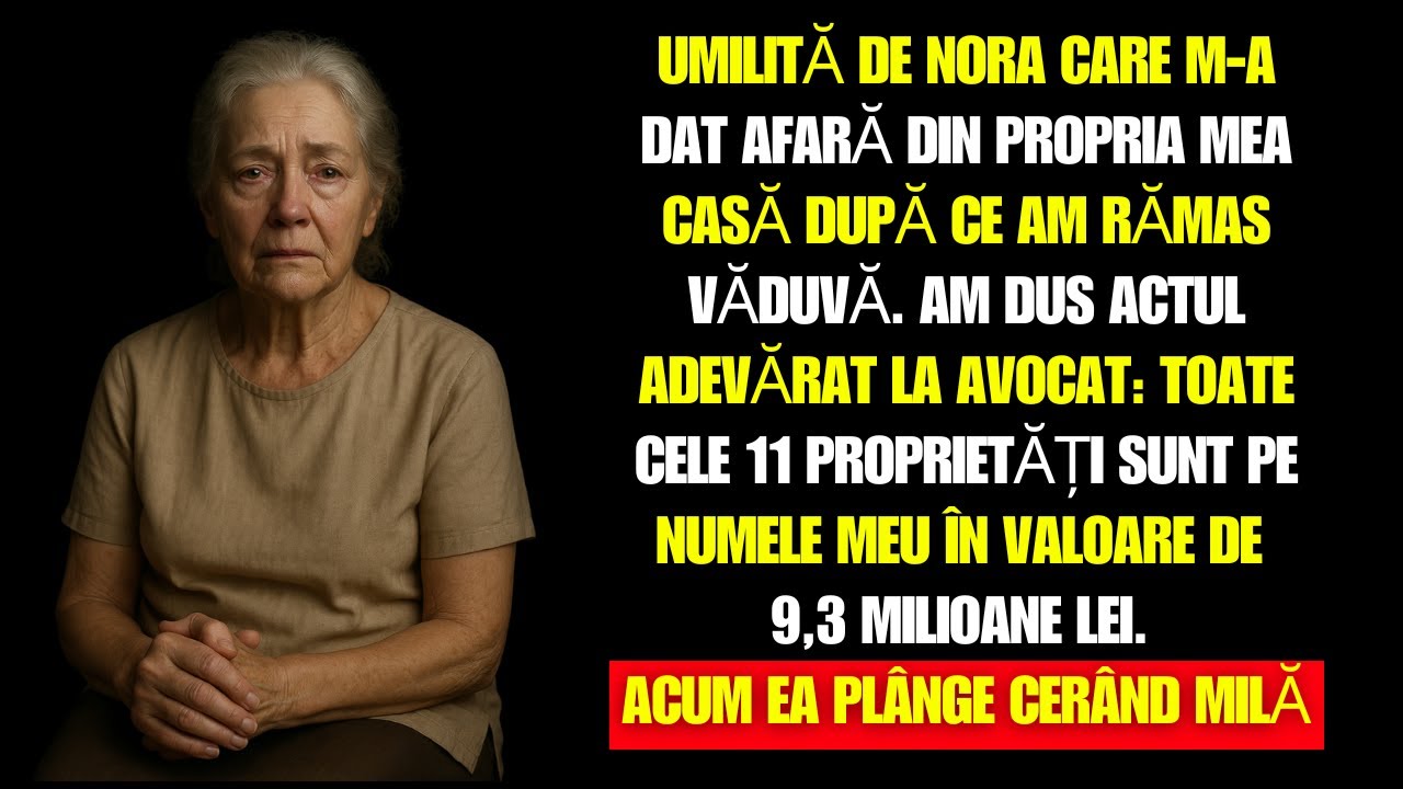Nora mea m-a dat afară din casa construită de mine... și a regretat când a văzut actul