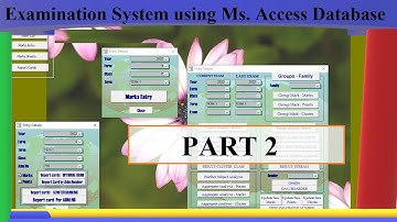 PART 2 | Examination Management System using Microsoft Access Database | Tables Students and exams