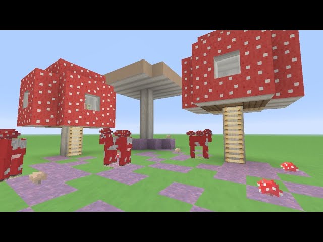 1分で簡単なきのこハウスの作り方 Minecraft Shorts Youtube