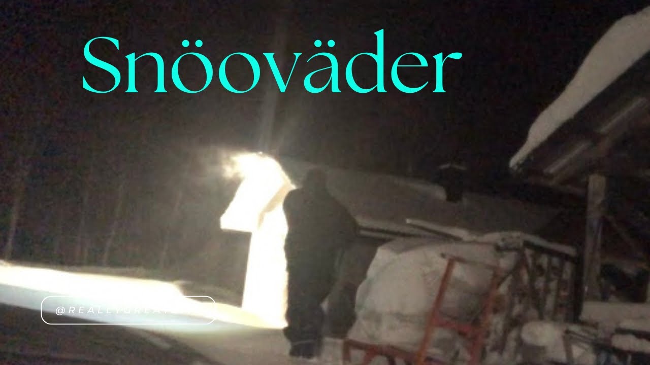 Snöoväder blåser och snöar - YouTube