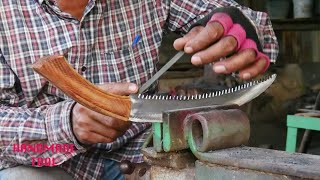 MAKING A PRUNING SAW BY A VILLAGE BLACKSMITH SEEMS VERY EASY