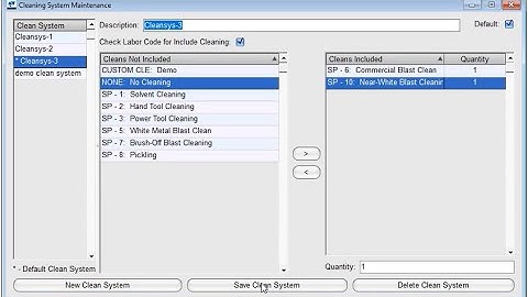 More flexibility for Paint and Clean Systems in Estimating