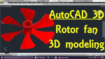 Rotor fan AutoCAD 3D modeling tutorial | AutoCAD 3D Modeling 11