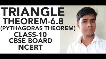 THEOREM 6.8||Pythagoras theorem||class 10||ncert||triangle||cbse board||introduction of exercise 6.4