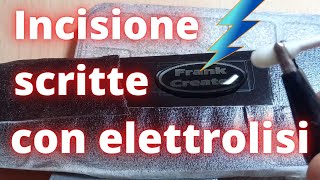 Come Incidere Metallo Con L Elettrolisi - How To Engrave Metal With Electrolysis