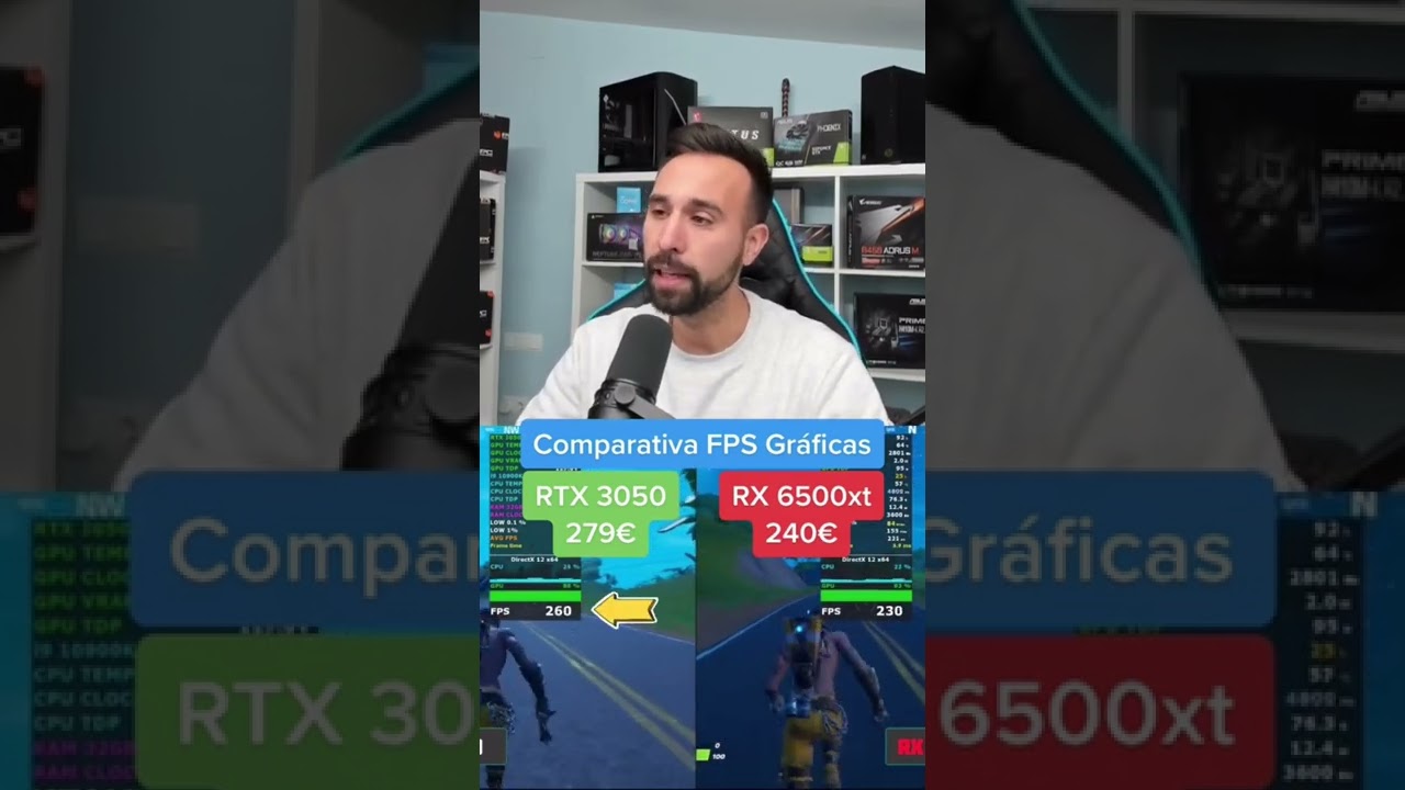 🌟 COMPARATIVA FPS RTX 3050 vs RX 6500xt 😱 | Objetivo Gaming | 