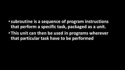 subroutine, call and return , delay programs