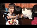 お誕生日ケーキが嬉しいけど泣いちゃうおいちゃんと鼻のクセがすごいひなごん　حفلة عيد ميلاد　happy birthday party　ひなごんとおいちゃん　　SunflowerTV