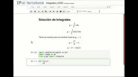 Python - Solución numérica de integrales - Odeint()