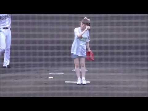 2014/08/12 日ハム 始球式 高橋美佳子さんの投球とファイターズ賛歌