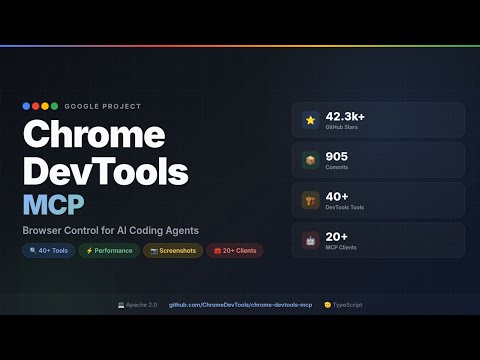 Chrome DevTools MCP Tutorial - Browser Control for AI Coding Agents (Google Open Source)