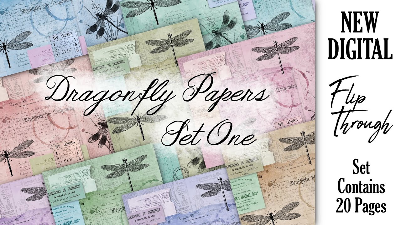 New Digital - Flip Through - Dragonfly Papers - Set One - YouTube