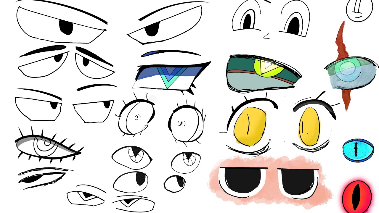 Practicing anatomy by drawing over 100 EYES || Anatomy series pt. 2. 𝐓𝐉 ...