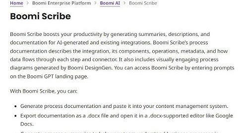 Auto generate Boomi process document using Boomi Scribe
