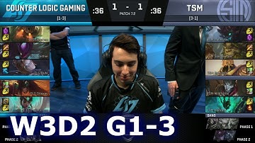 CLG vs TSM Game 3 | S7 NA LCS Spring 2017 Week 3 Day 2 | TSM vs CLG G3 W3D2