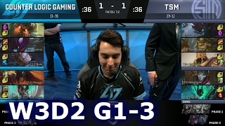 Clg Vs Tsm Game 3 S7 Na Lcs Spring 2017 Week 3 Day 2 Tsm Vs Clg G3 W3D2
