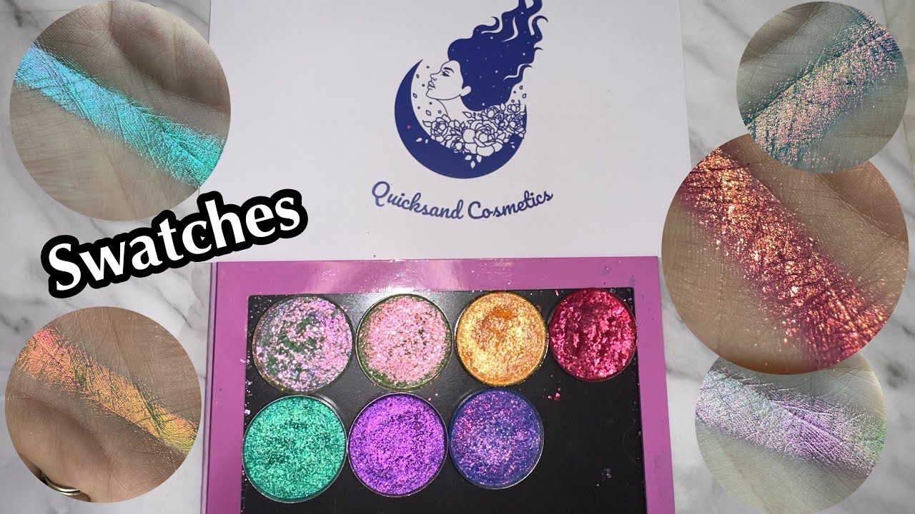 Quicksand Cosmetics Eyeshadow Swatches