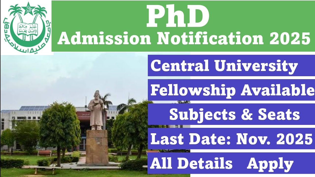 Ongoing PhD Admission 2025 // Central University // New PhD admission ...