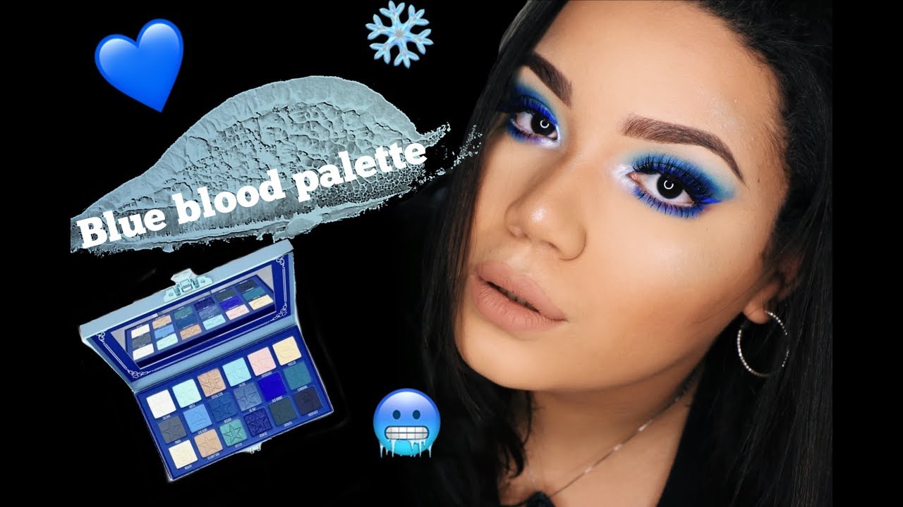 TESTING THE NEW JEFFREE STAR PALETTE 💙 BLUE BLOOD 💙 makeup artist