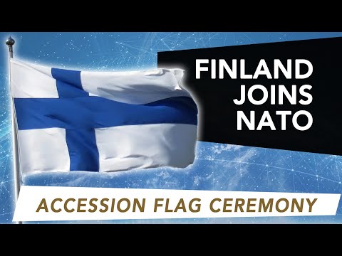 Finland's Accession to NATO Flag Raising Ceremony