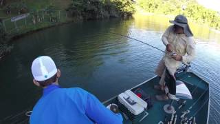 Fishing big bass in Puerto Rico, 13 lb in 3 bass.