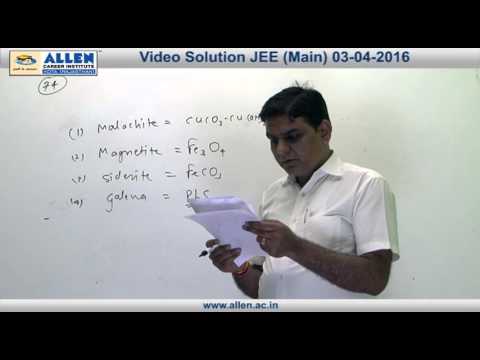 JEE Main 2016 Exam Chemistry Solution – Q. No. 73, 74 (Paper Code-G) neet coaching in indore