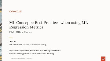 ML Concepts -  Best Practices when using ML Regression Metrics
