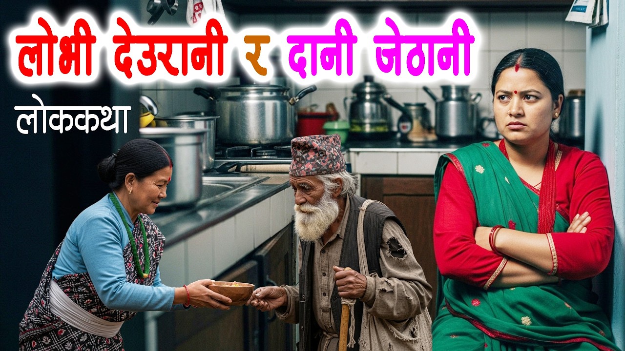 लोभी देउरानी र दानी जेठानी [DEURANI JETHANI]  Nepali Lok Katha / Folk Stories Nepali / Nepali Katha