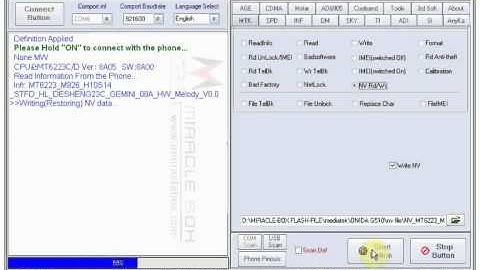 onida g510 write nv file