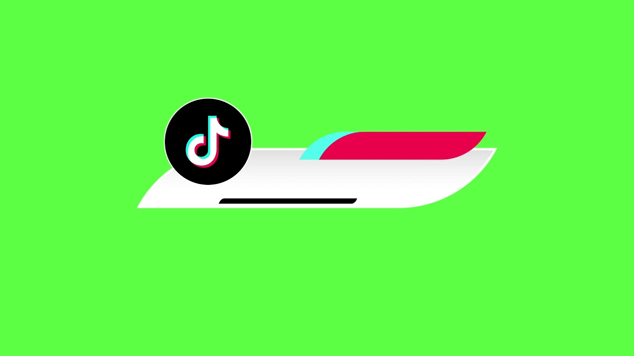 TikTok logo lower third new design colorful carved shapes