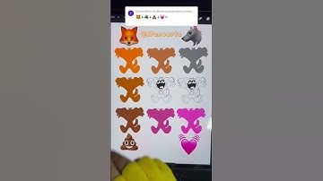 🦊🐺💩💓 Emoji Color Mixing Palette The Smiling Critters | Poppy PlayTime #satisfying #colors