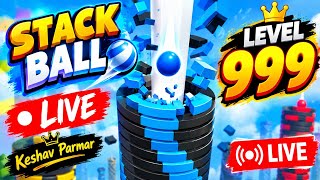 🔴 STACK BALL LIVE 🔥 Level 999 Challenge 😱 | Can I Reach The End 🎮 | Keshav #stucball #shortfeed