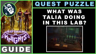 What was Talia Doing in this Lab | Gotham Knights Quest Guide