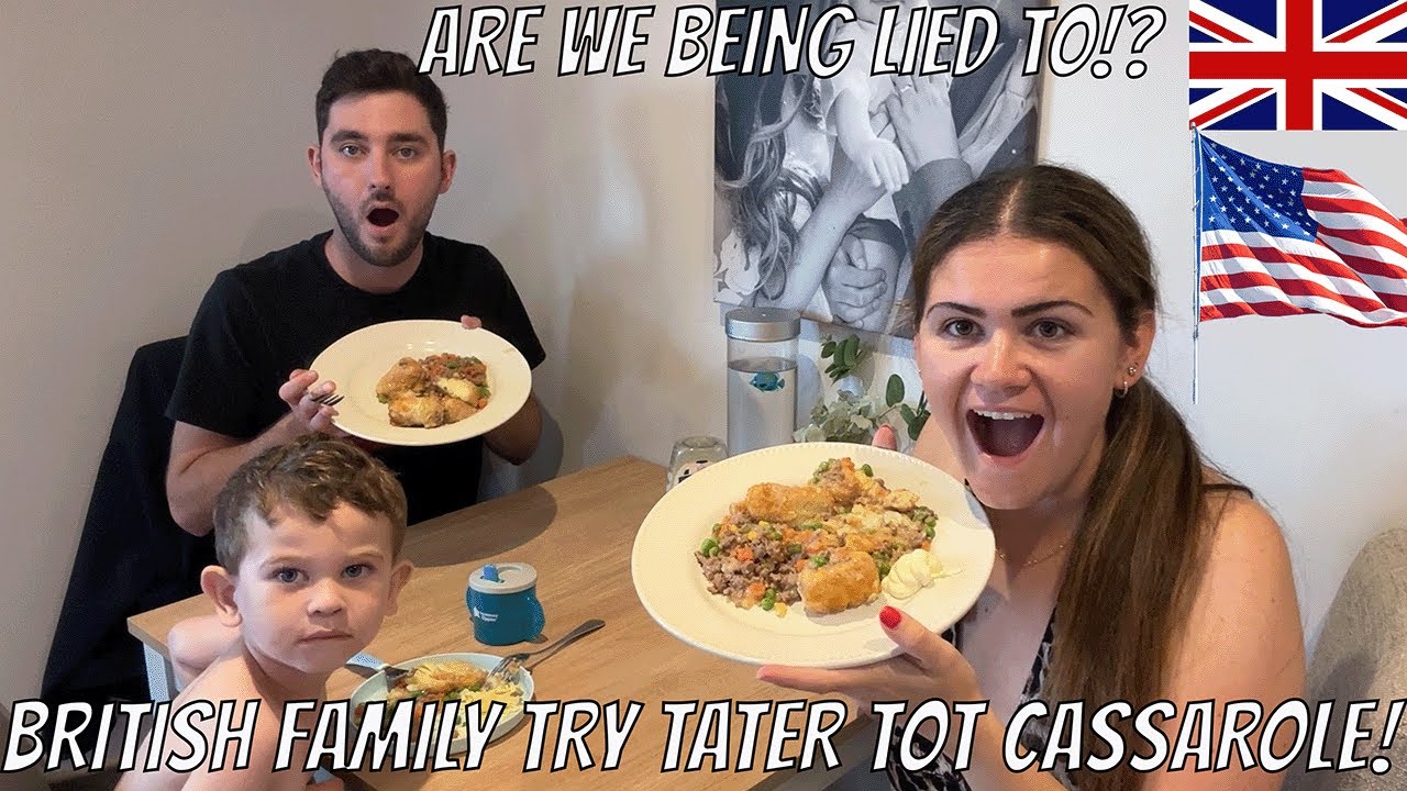 Британская семья впервые пробует американскую запеканку «КАРТОФЕЛЬНЫЙ ТОТ КАСАРОЛЕ»! *Это вообще ...