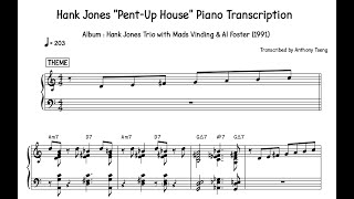 Hank Jones "Pent Up House" Piano Transcription