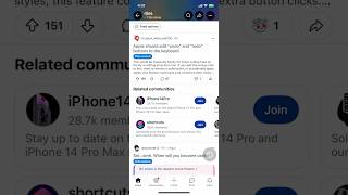 Navigating through the Reddit app interface