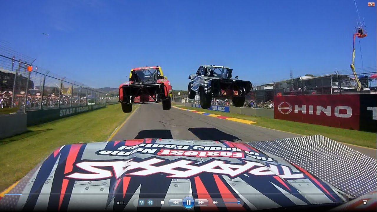 Roof Cam Craziness - Stadium SUPER Trucks - YouTube