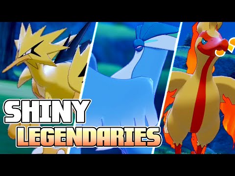 THEY LOOK INSANE! All SHINY Legendary Galarian Bird Pokemon! - Pokemon Sword & Shield