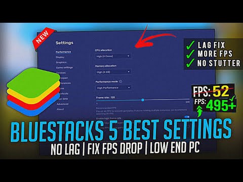 Bluestacks 5 Best Settings for Low End PC 2023 | Bluestacks Fix Lag u0026 Boost FPS 2023