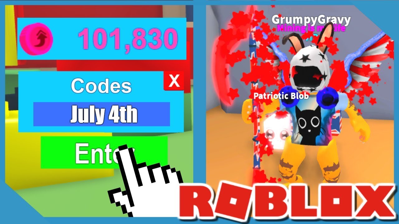 4th Of July Update Roblox Mining Simulator Codes Youtube