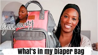 WHAT'S IN MY TWINS DIAPER BAG//DIAPER BAG REVIEW//GIVEAWAY(CLOSED)