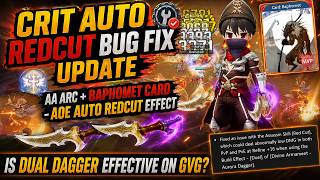 ROOC Auto Red Cut Bug Fix Update AOE RedCut Effect DDAA Effectiveness on GL events