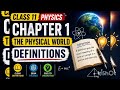 Chapter 01 of Physics of class 11 #All definition in simple and short language